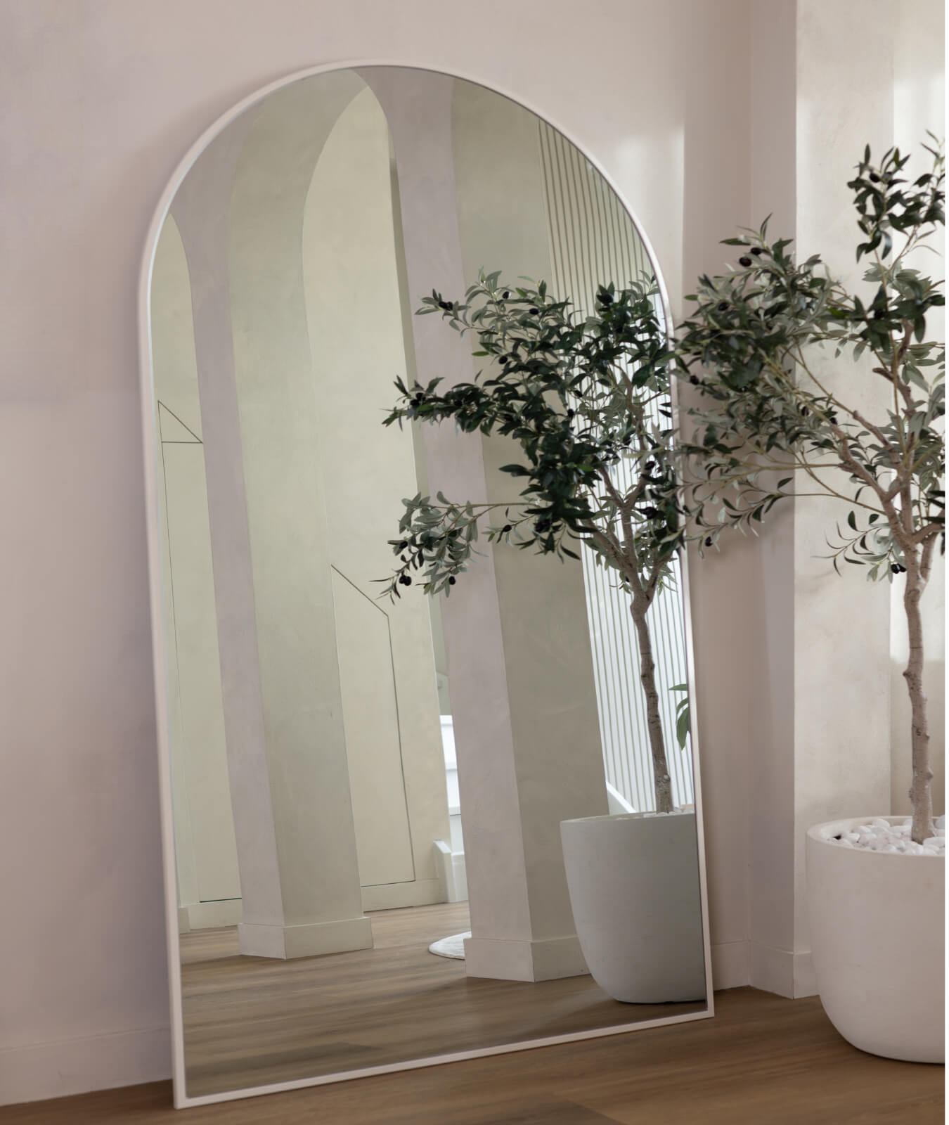 Bordo– off-white boogspiegel ovaal 180x100