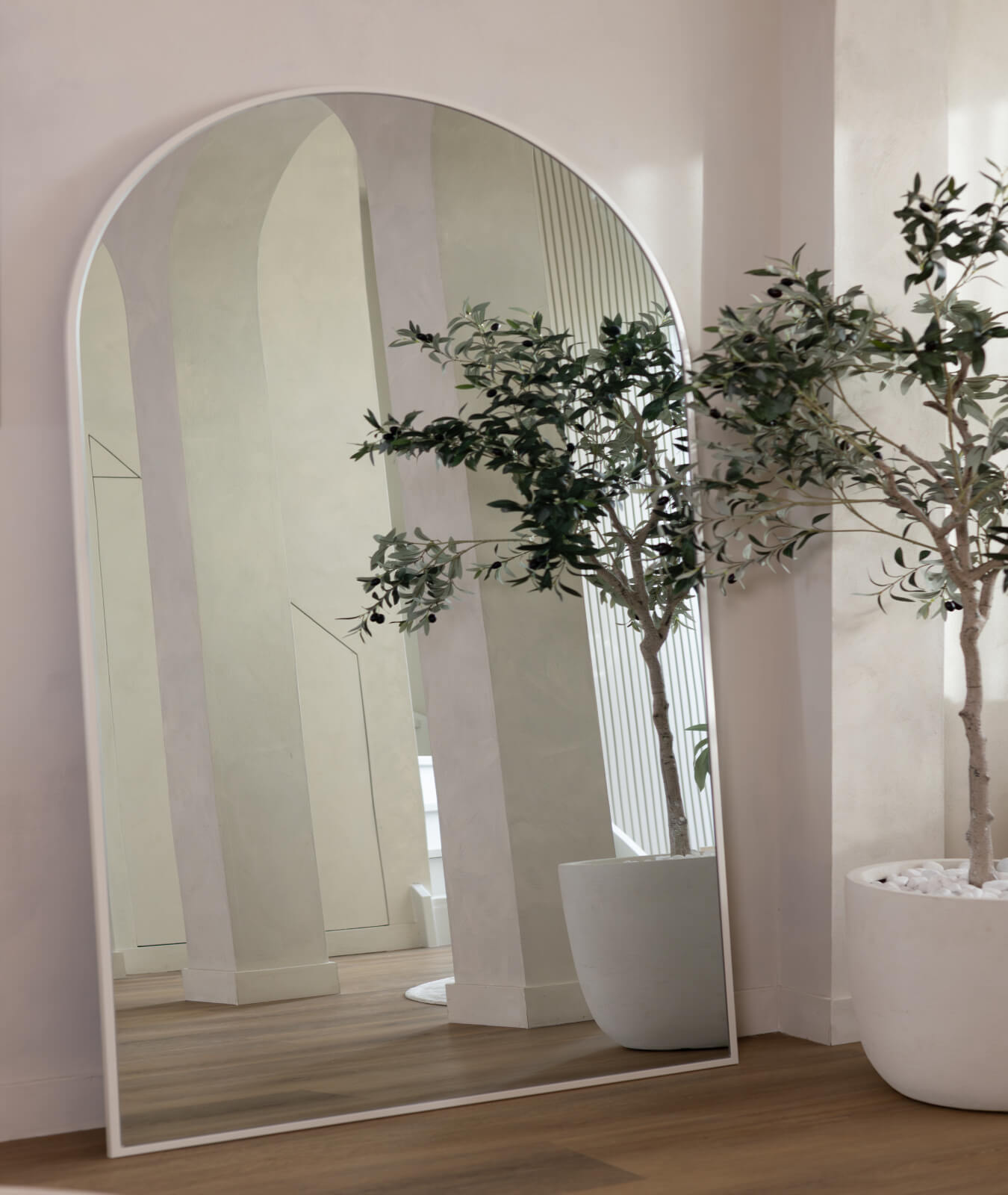 Bordo– off-white boogspiegel ovaal 200x110 - Afbeelding 3