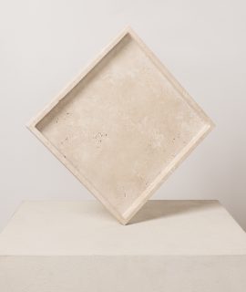 Travertin dienblad vierkant