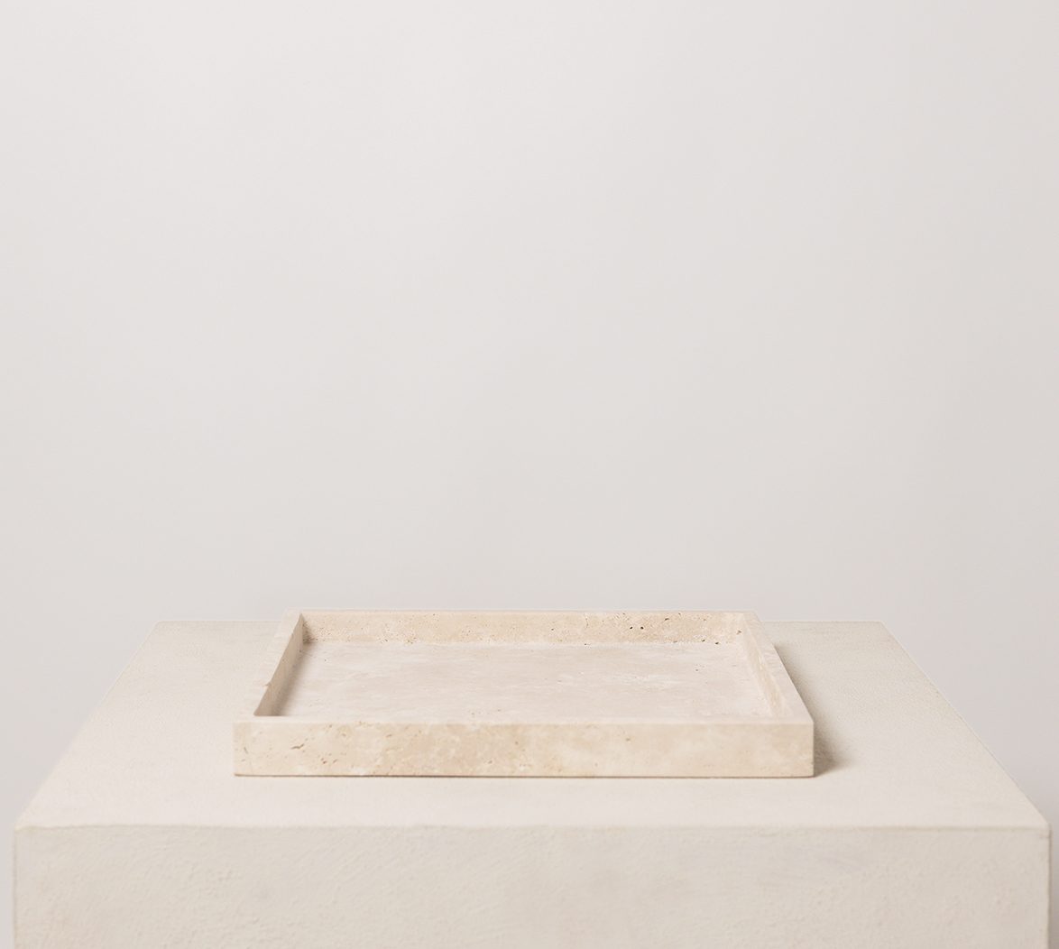 Travertin dienblad vierkant - Afbeelding 2