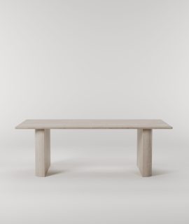 Travertin Rechthoekige Eettafel met Smalle Poten